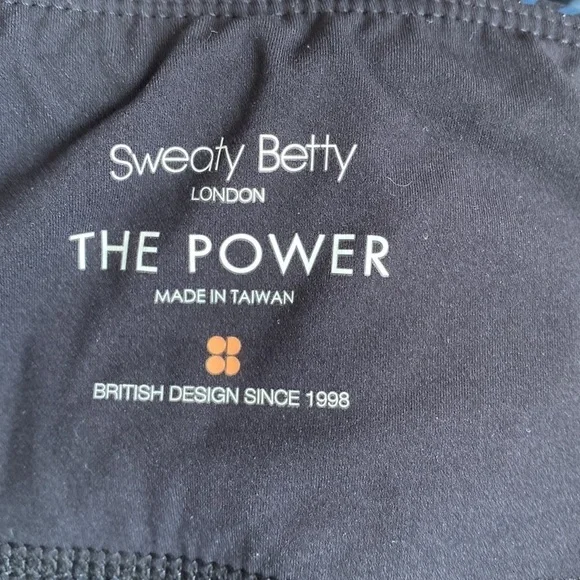 Sweaty Betty The Power black blue line print leggings - Picture 5 of 6